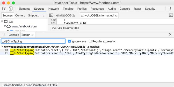 Searching for the ChatTypingIndicators module through the codebase